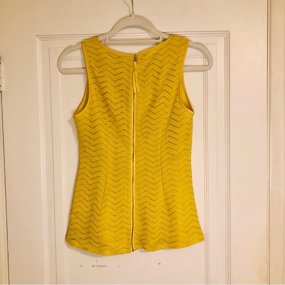 Banana Republic Yellow Sleeveless Top Blouse Striped - Picture 3 of 5